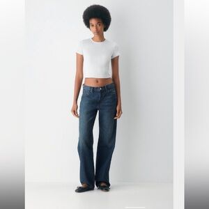 Aritzia homestretch rib crew waist t-shirt